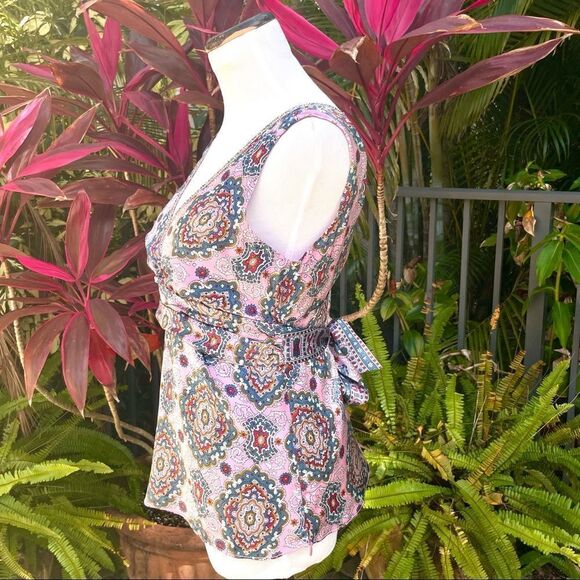 Alice & Trixie Paisley Silk Sleeveless Blouse - Picture 4 of 7